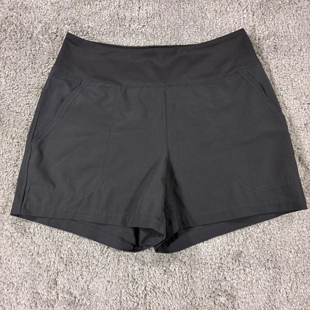 Patagonia Happy Hike Shorts Women Small Black 4" Stretch Hiking Outdoor 21233